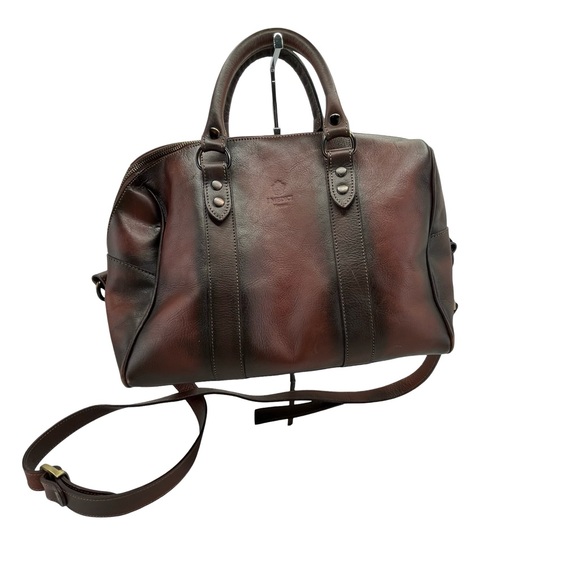Classic Brown Leather Satchel - Picture 1 of 16